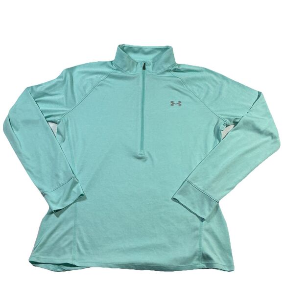 Under Armour Tops - Under Armour HeatGear 1/2 Zip Pullover Light Blue XL Women's Loose Fit